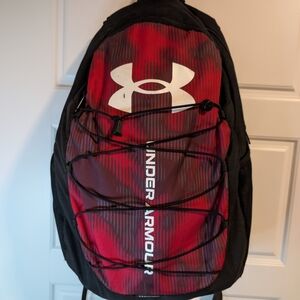 Under Armour Hustle Sport Backpack Black UA Storm Laptop Bag 1364373 - See Photo